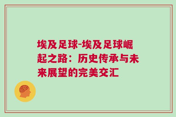 埃及足球-埃及足球崛起之路：歷史傳承與未來(lái)展望的完美交匯
