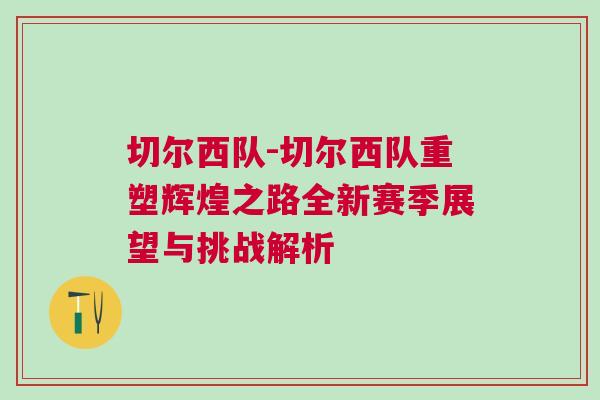 切爾西隊-切爾西隊重塑輝煌之路全新賽季展望與挑戰(zhàn)解析