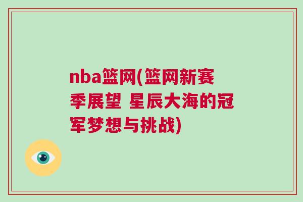 nba籃網(wǎng)(籃網(wǎng)新賽季展望 星辰大海的冠軍夢想與挑戰(zhàn))