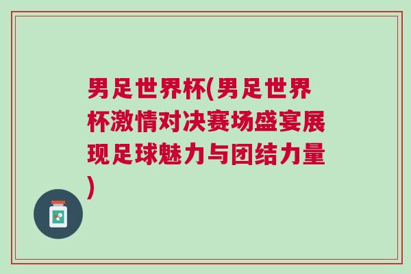 男足世界杯(男足世界杯激情對(duì)決賽場(chǎng)盛宴展現(xiàn)足球魅力與團(tuán)結(jié)力量)
