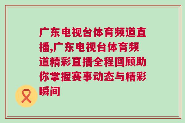 廣東電視臺體育頻道直播,廣東電視臺體育頻道精彩直播全程回顧助你掌握賽事動態(tài)與精彩瞬間