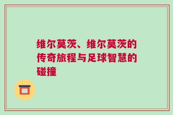 維爾莫茨、維爾莫茨的傳奇旅程與足球智慧的碰撞