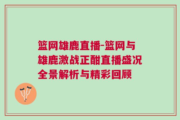 籃網(wǎng)雄鹿直播-籃網(wǎng)與雄鹿激戰(zhàn)正酣直播盛況全景解析與精彩回顧